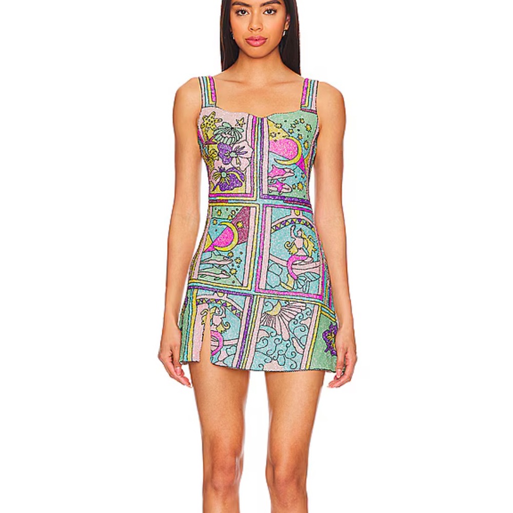 Colorful Patterned Women's Dress